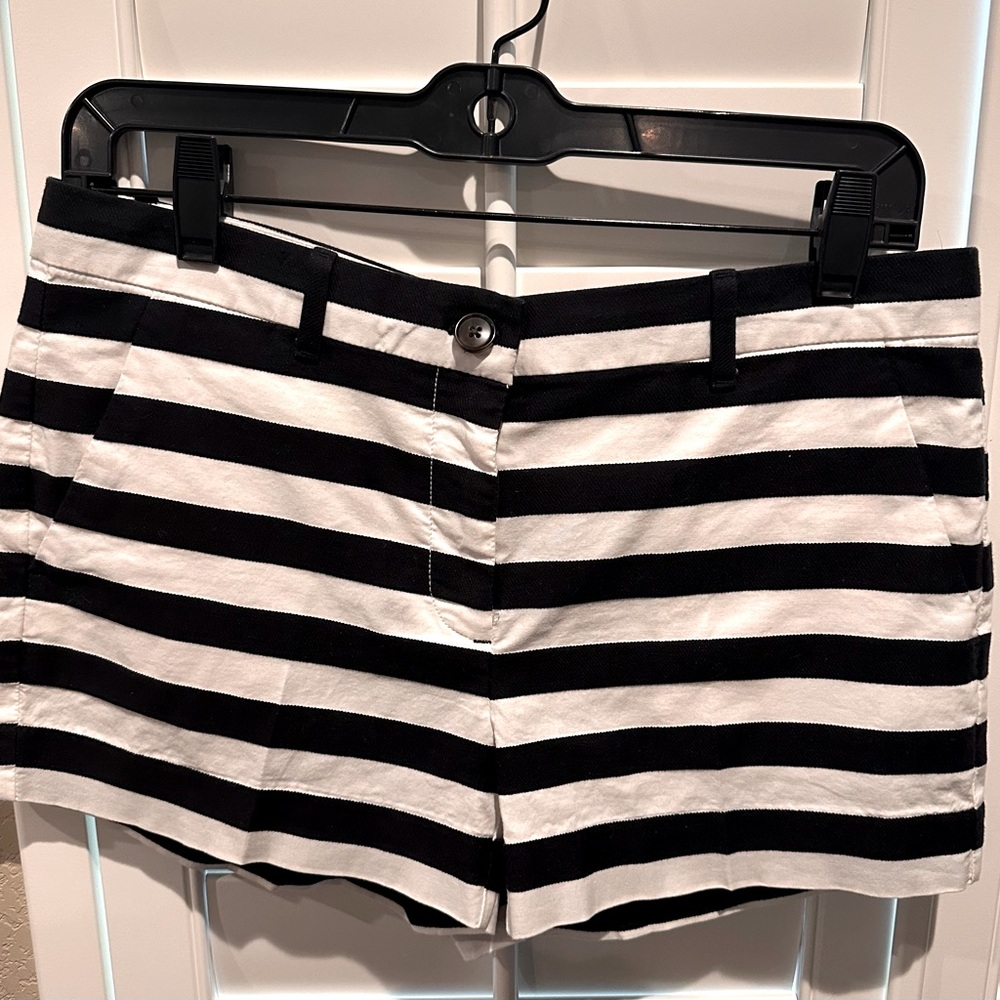GAP Black and White Striped Women's Shorts